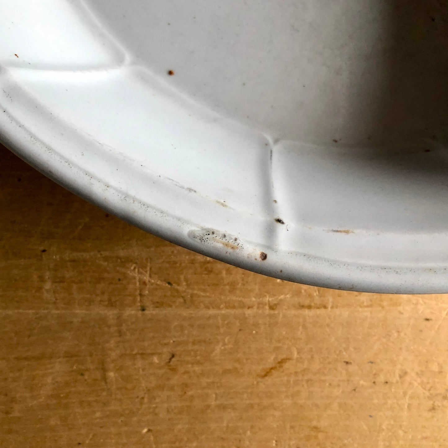 Antique White Oval Ironstone Bowl (c.1800s)