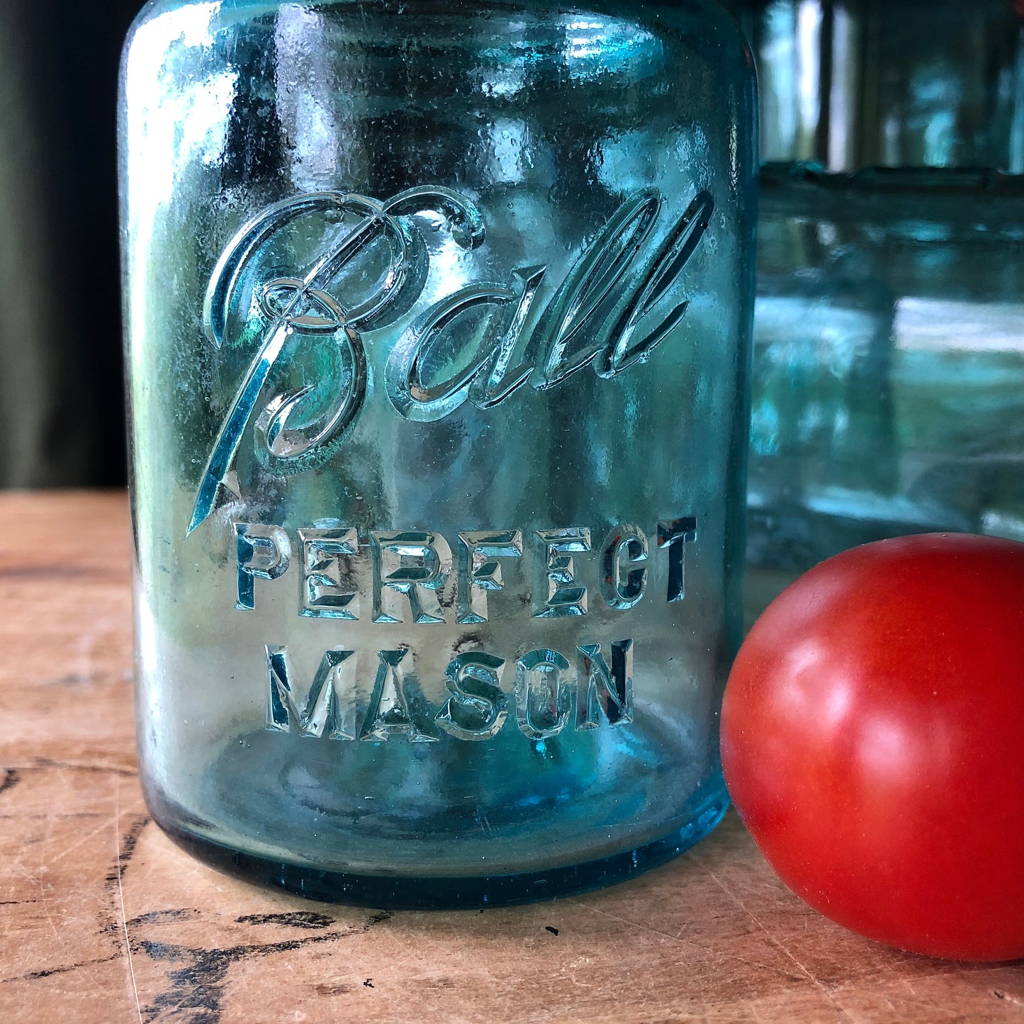 Antique Blue Ball Mason Canning Jars (c.1920s)
