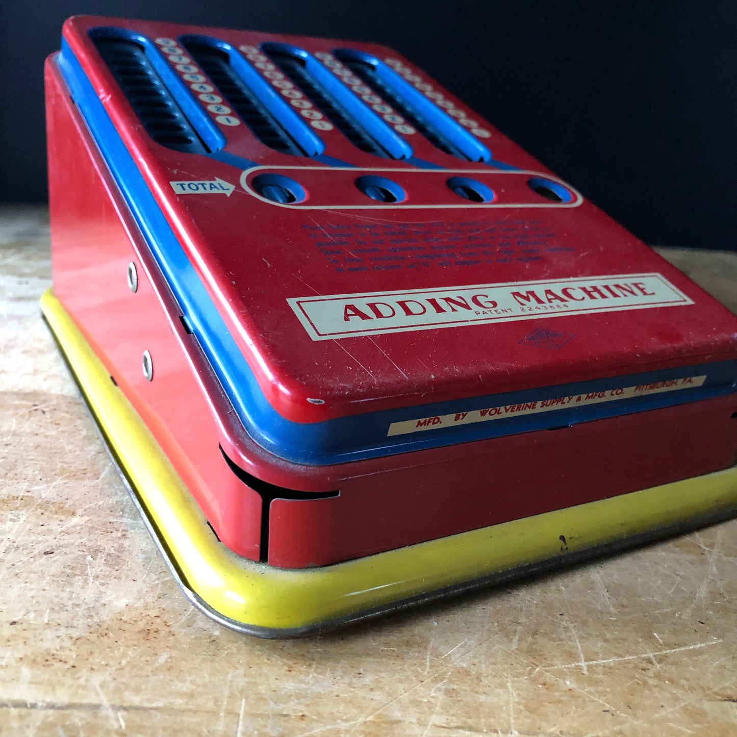 Wolverine Litho Tin Toy Adding Machine (c.1940s)