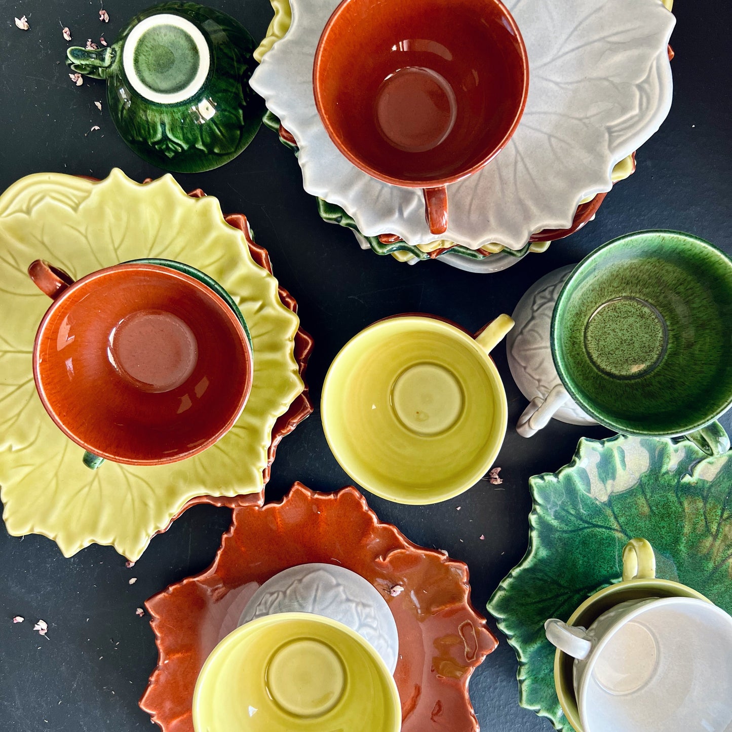 Steunbenville Pottery Vintage Luncheon Set (c.1950s)