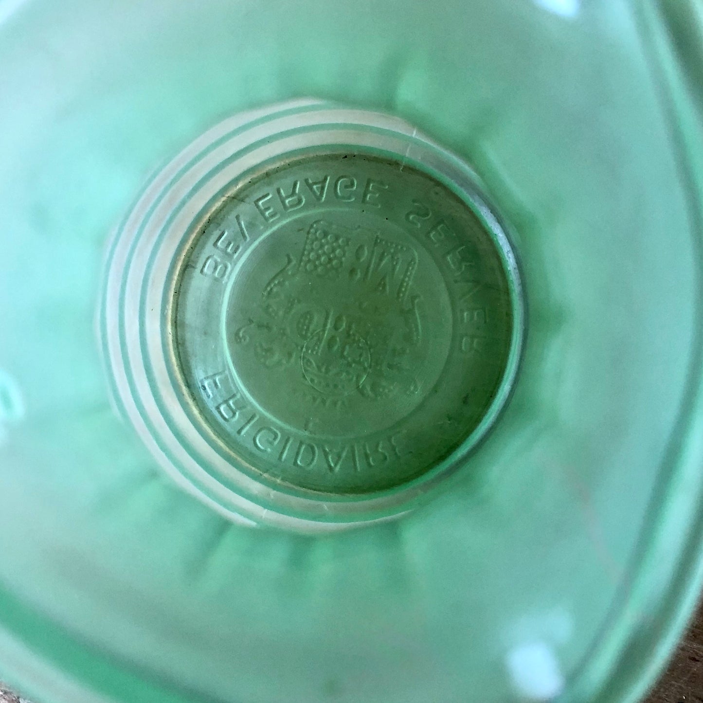 Green Depression Glass Collection with Uranium Glass (c.1930s)
