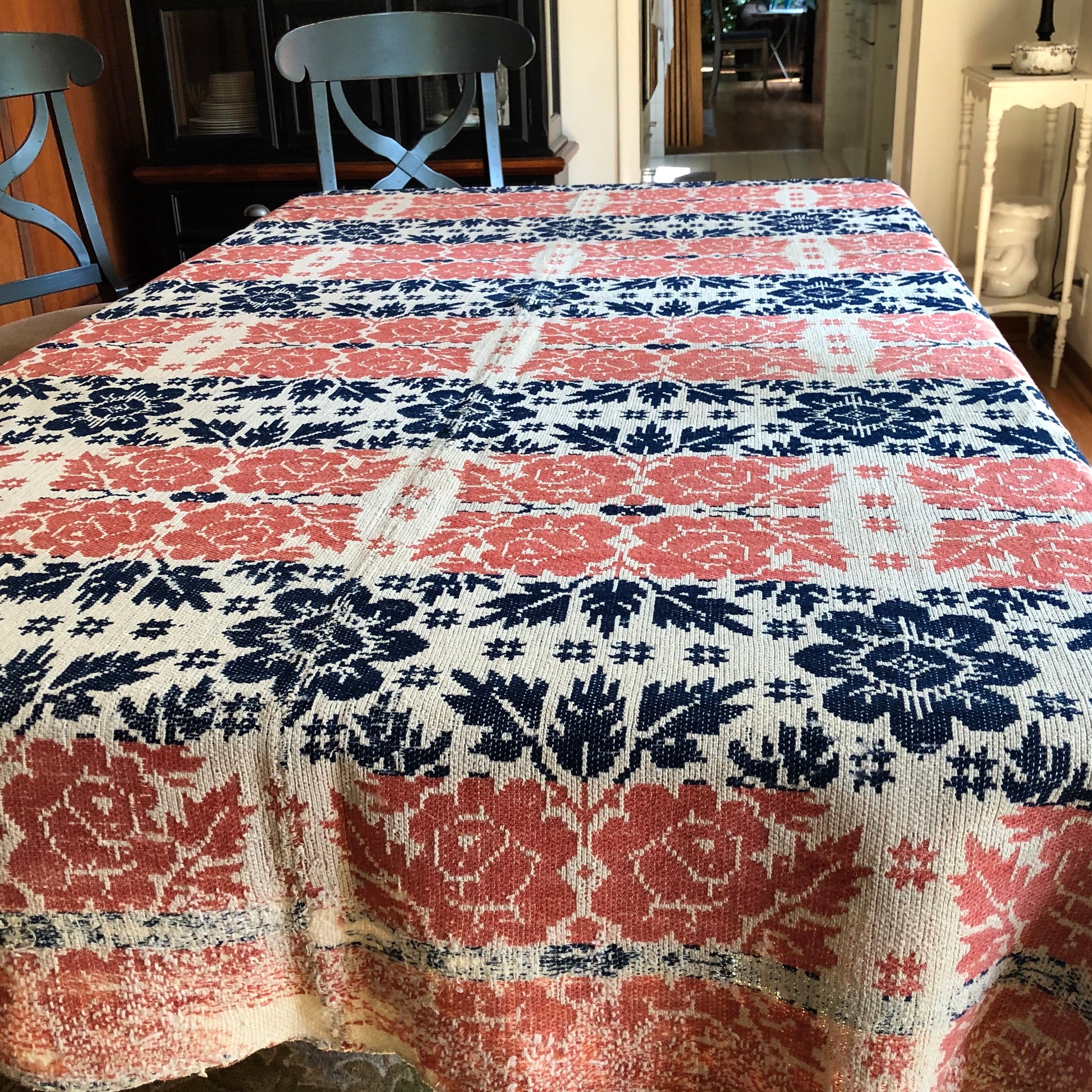 Antique Ohio Wool Coverlet (c.1800s)