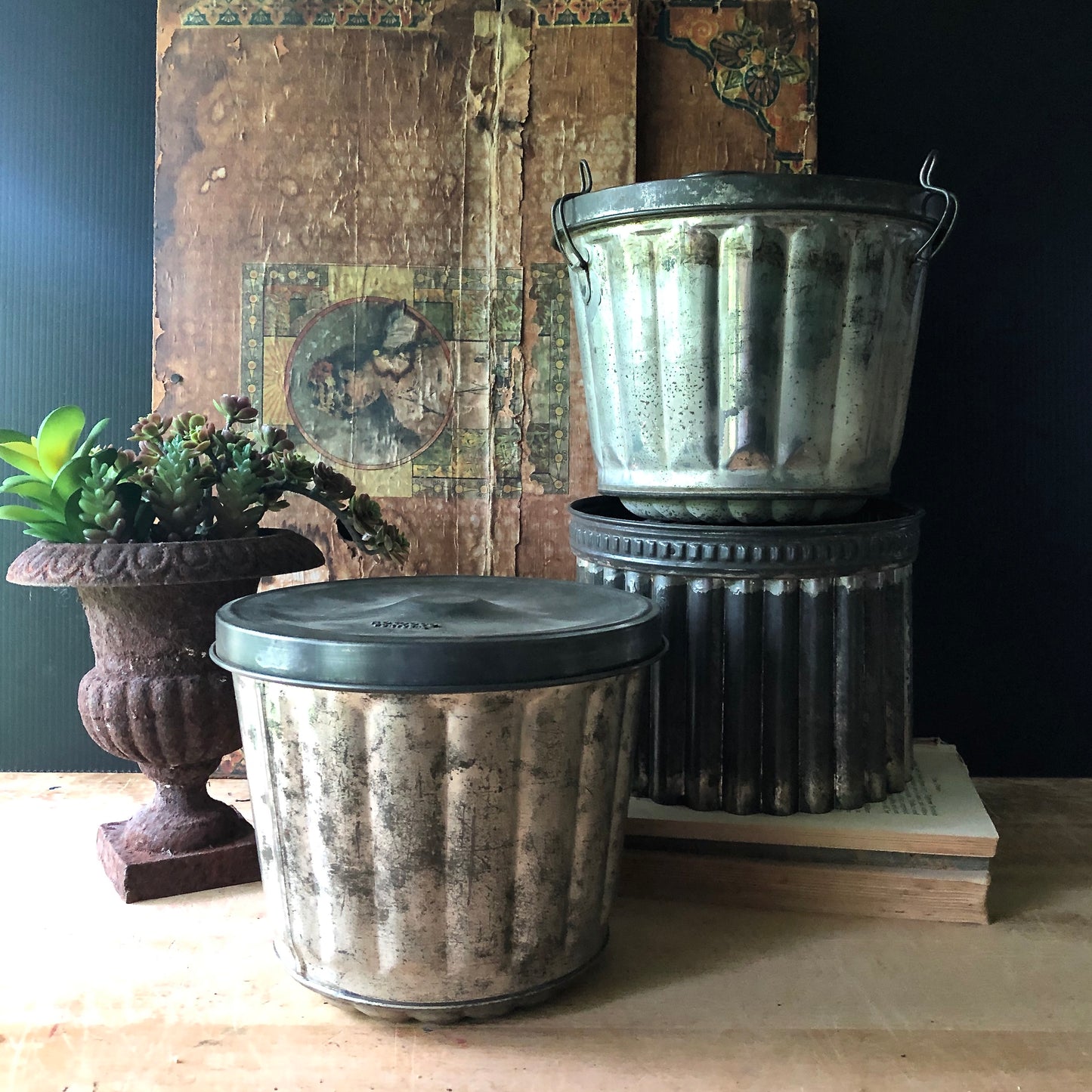Vintage Tinware Pudding Molds (c.1920s +)