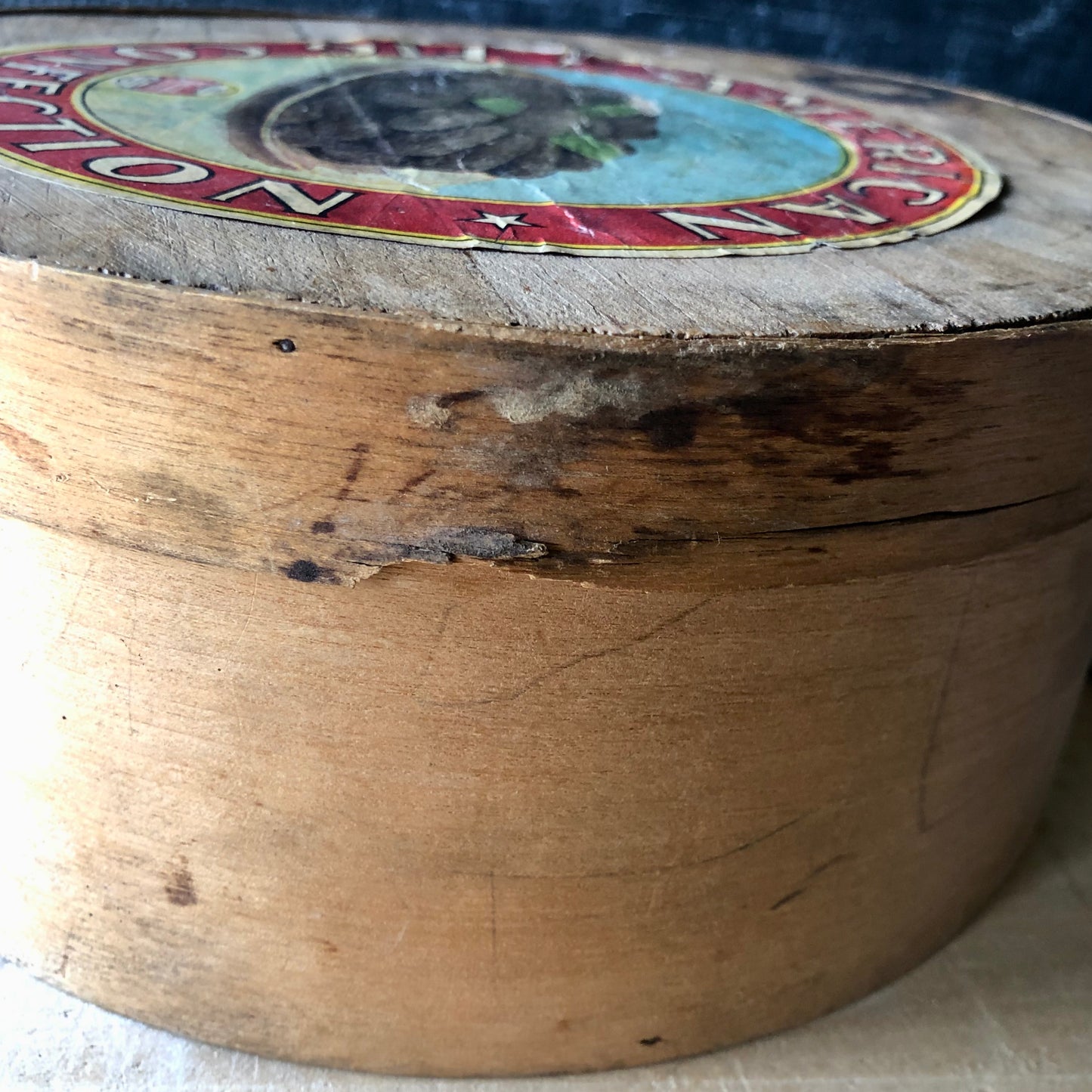 Antique Necco Advertising Bentwood Box (early 1900s)