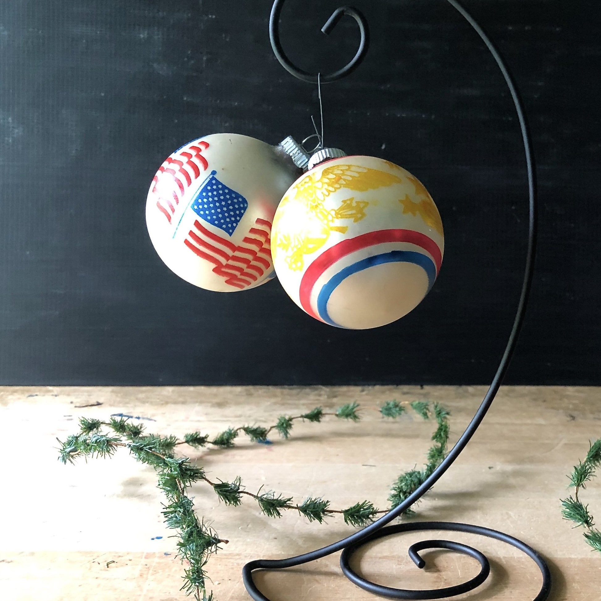 Shiny Brite Patriotic Glass Christmas Ornaments