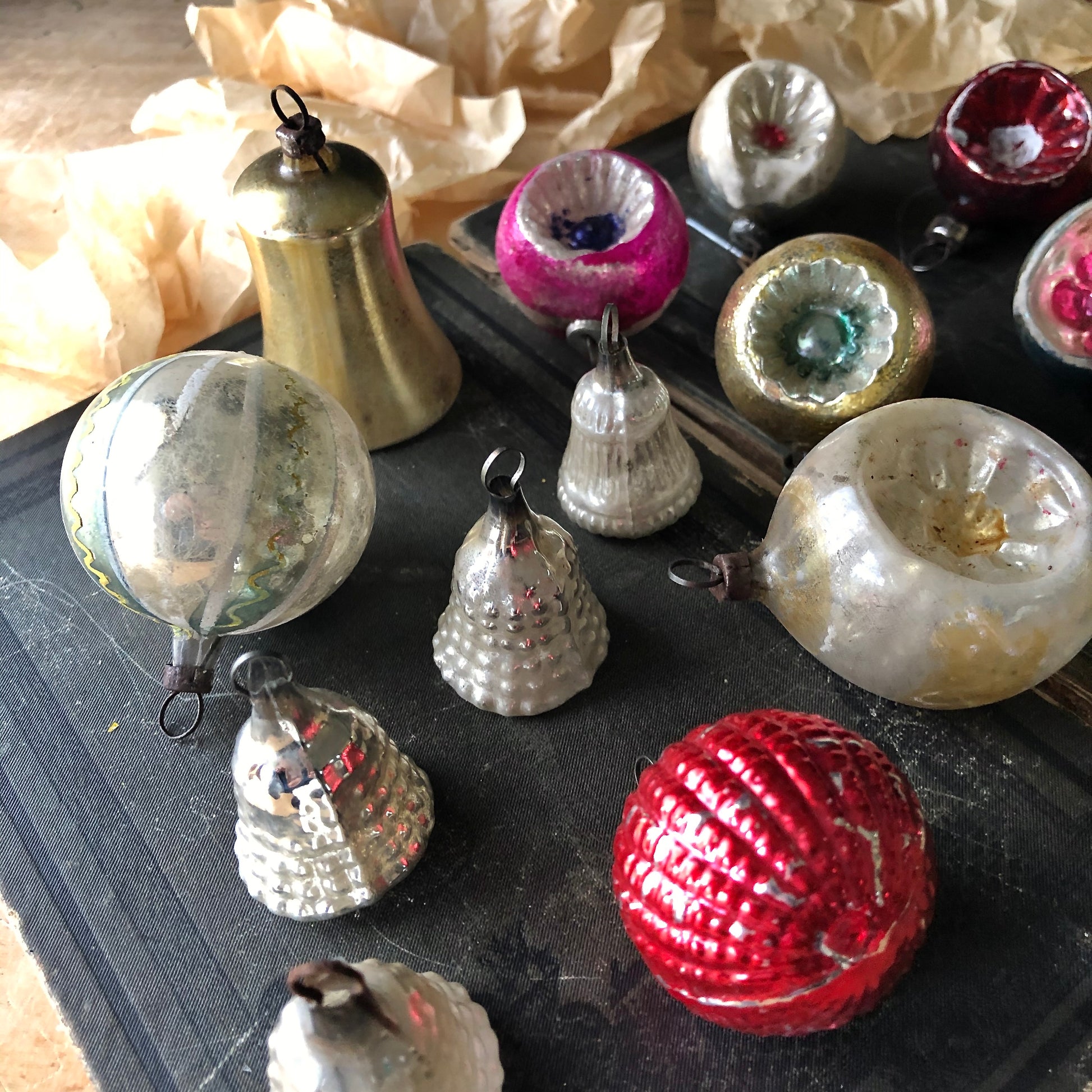 Early Antique Blown Glass Christmas Ornaments (c.1900s)