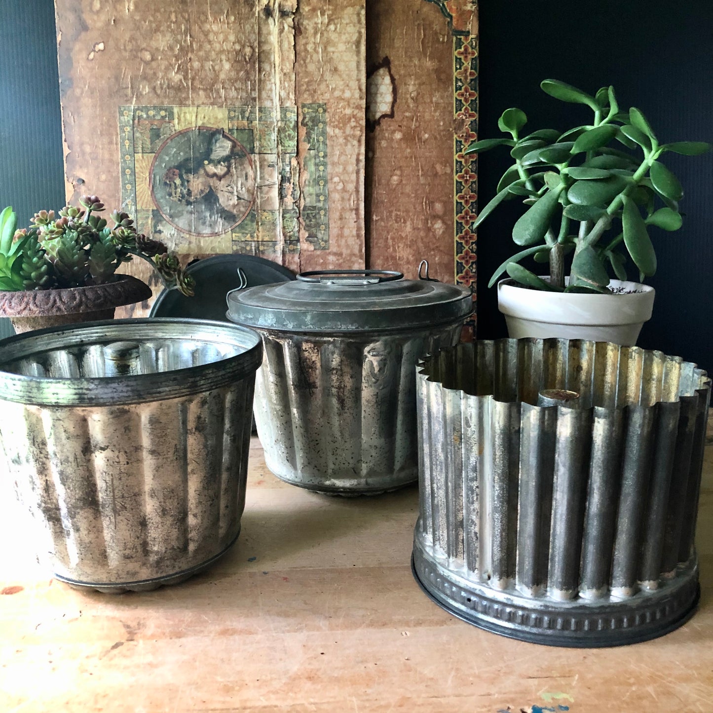 Vintage Tinware Pudding Molds (c.1920s +)