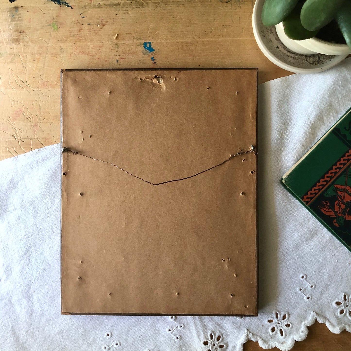 Framed Floral Crewel Embroidery (c.1970s)
