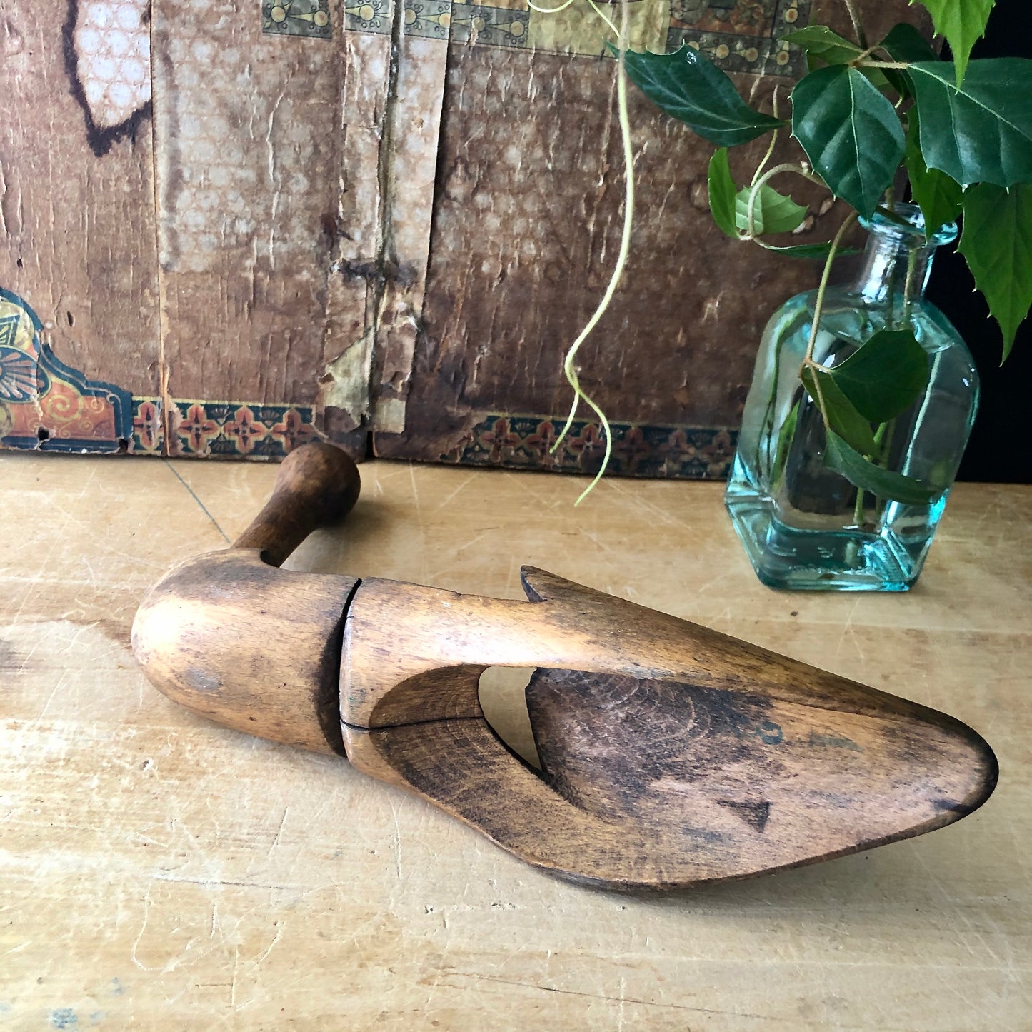 Primitive Wooden Hinged Shoe Last (c.1900s)