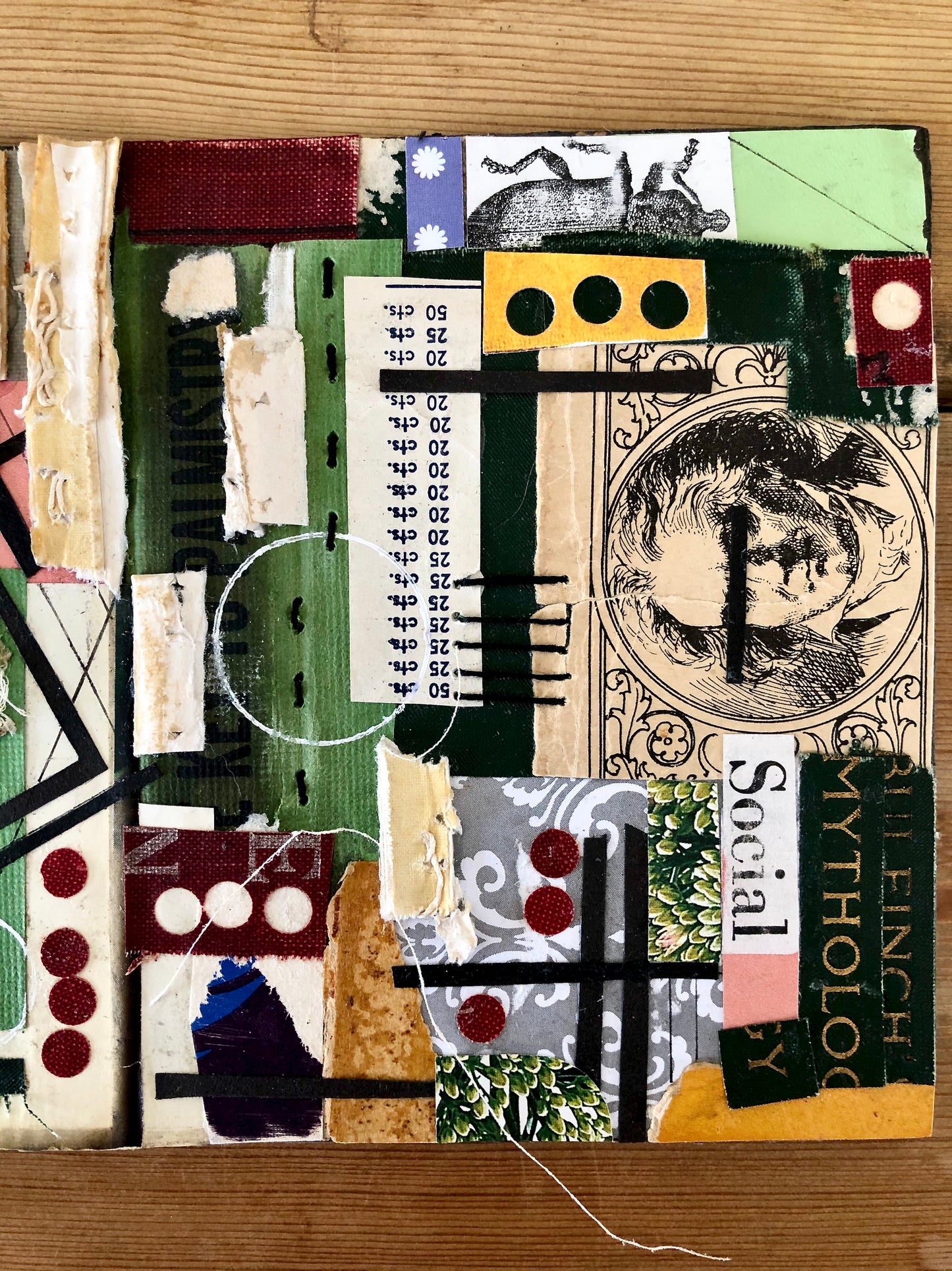 Vintage Paper Collage, 'Eye Wide Open'