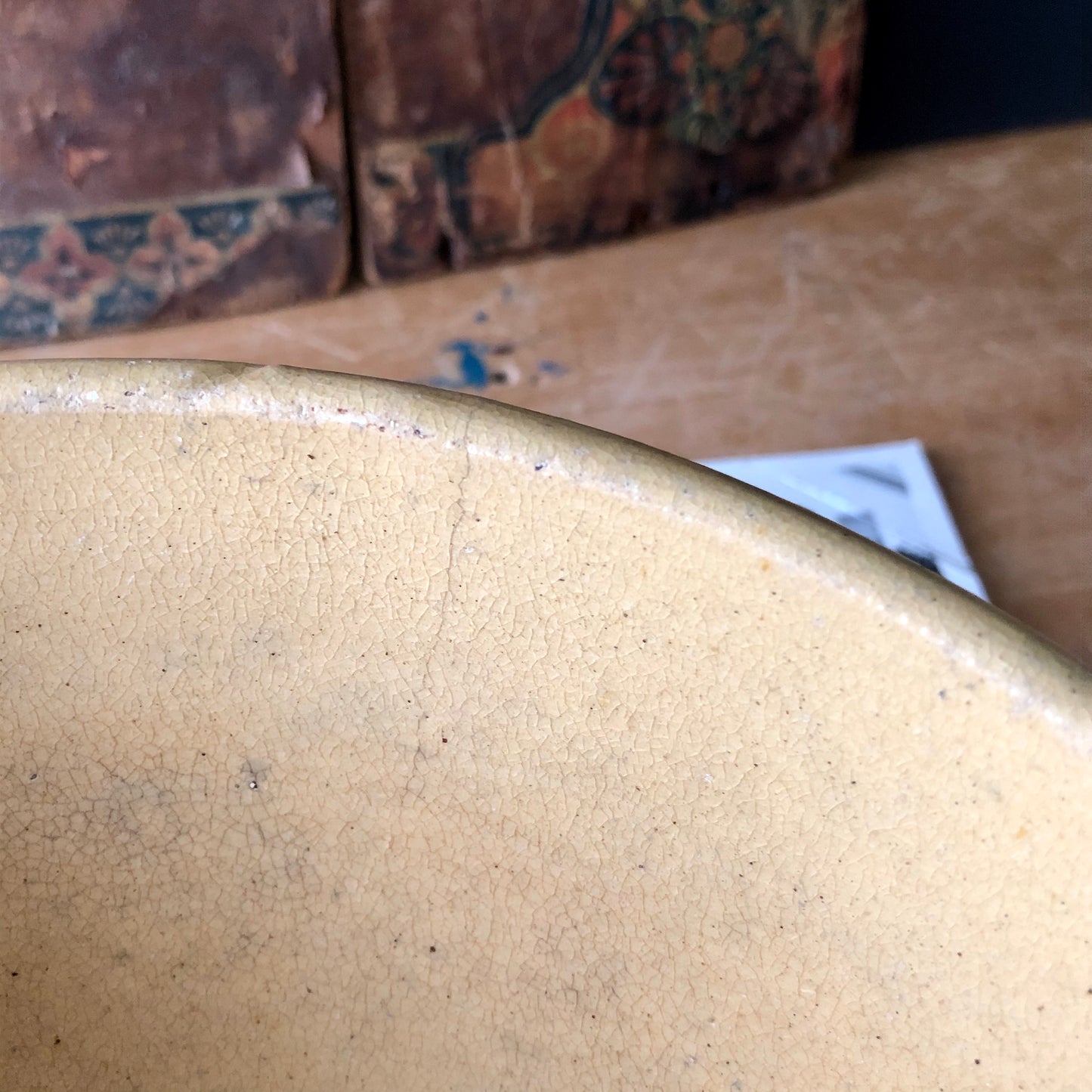 Primitive Yellow Ware Bowl (c.1900s)