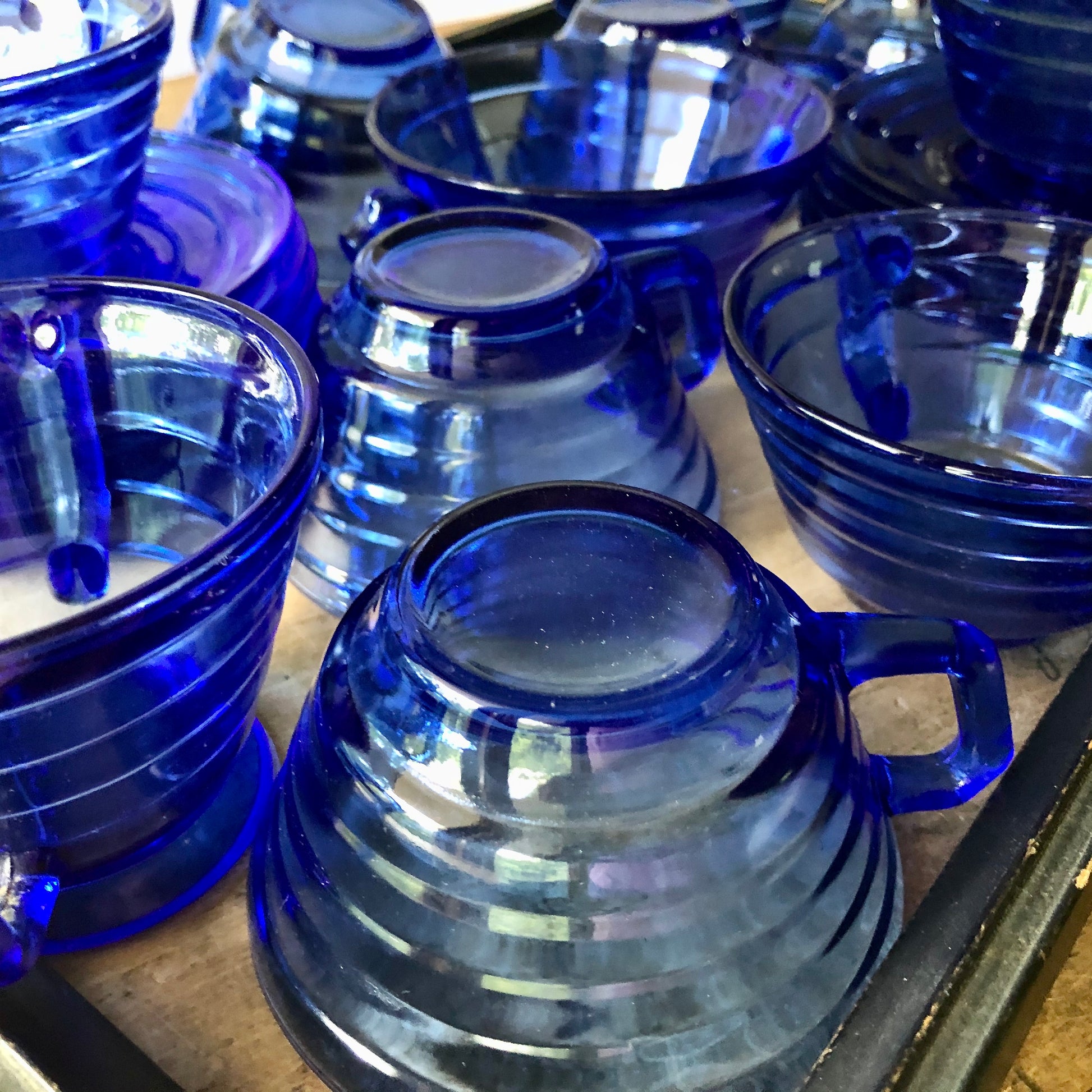 Hazel Atlas Cobalt Depression Glass Dinnerware (1930s)