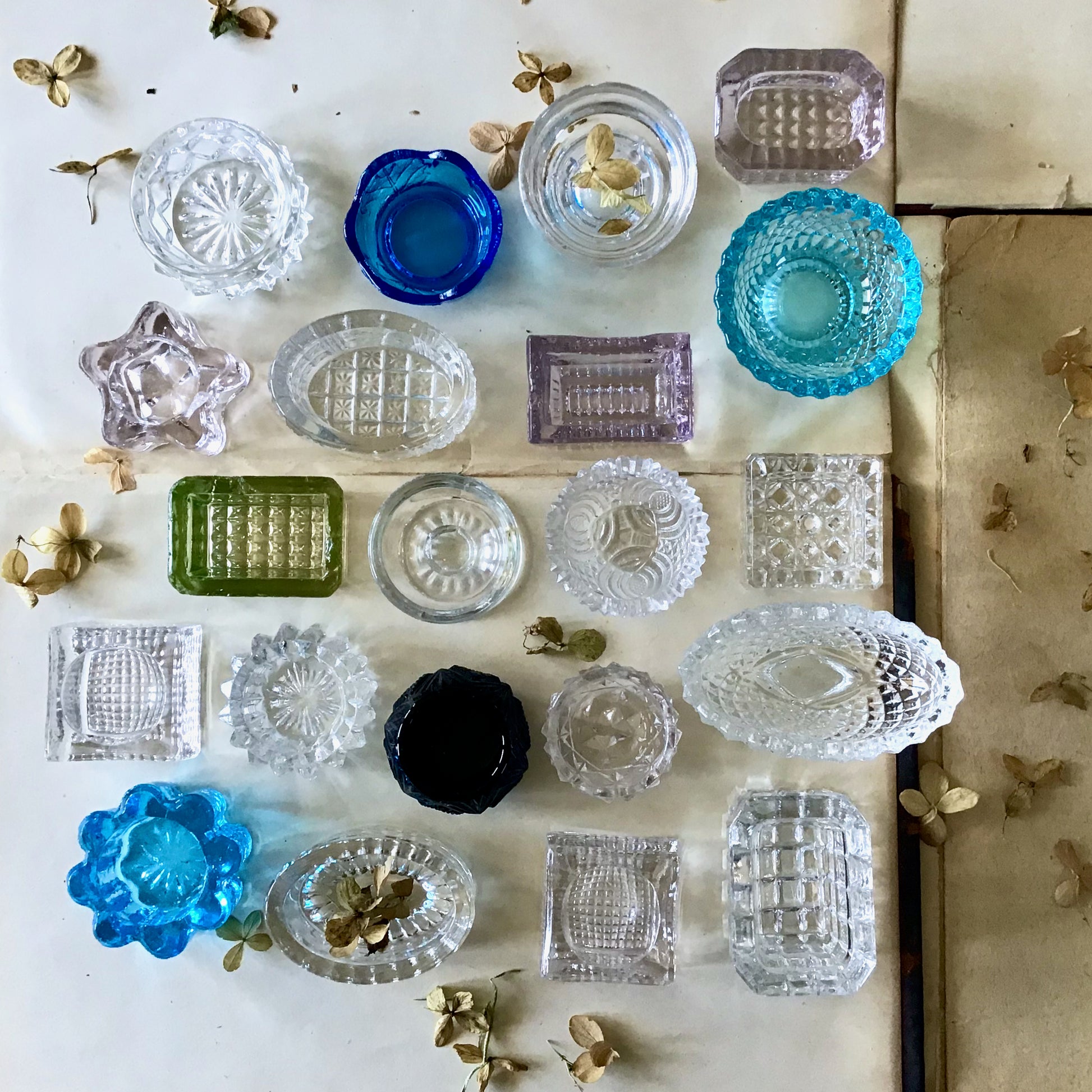 Assorted Vintage Glass Salt Cellars