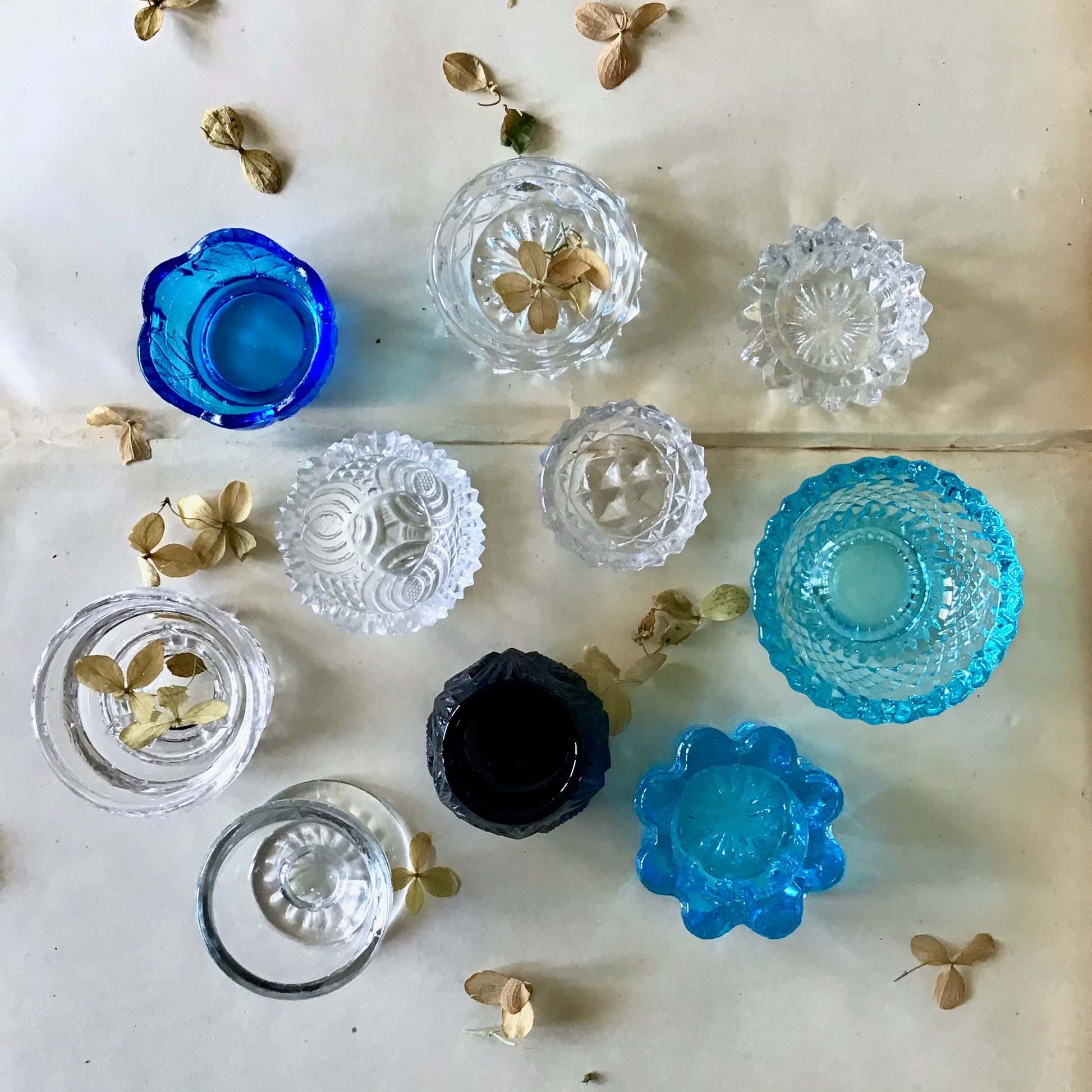 Assorted Vintage Glass Salt Cellars