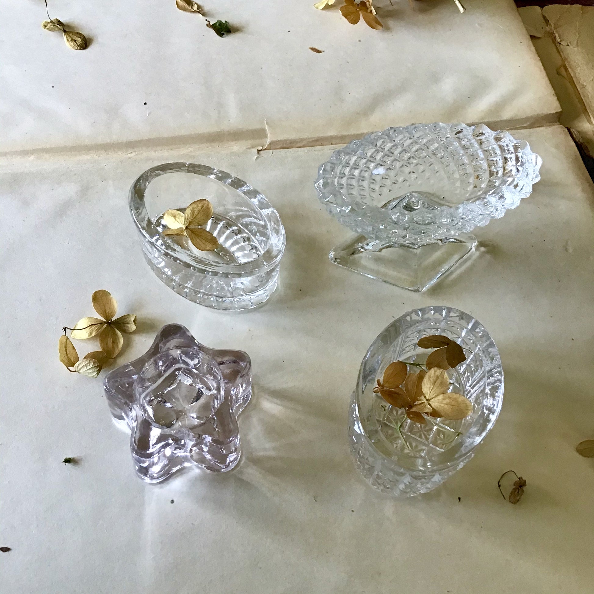 Assorted Vintage Glass Salt Cellars
