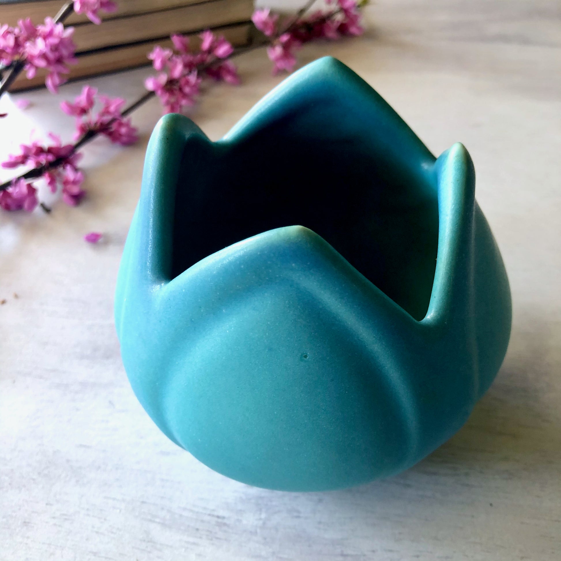 Van Briggle Pottery Turquoise Tulip Vase (c.1950s)