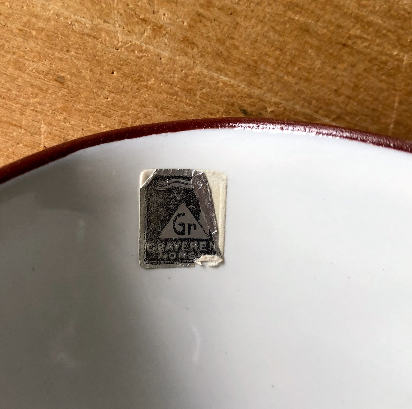 Scandinavian Norsk Polka Dot Pottery Bowl (c.1970s)