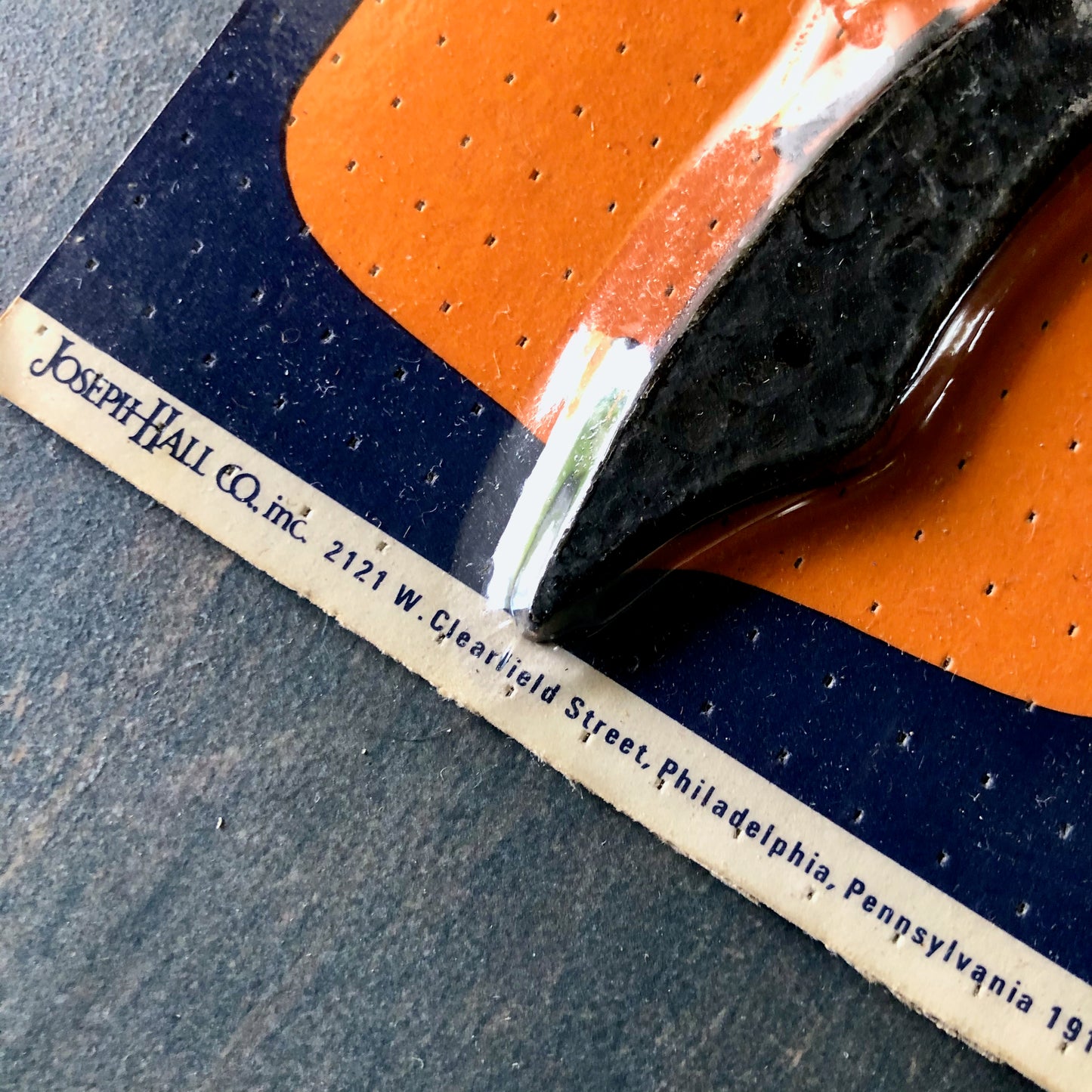 Vintage Hammered Black Metal House Numbers #4 (c.1970s) - Rush Creek Vintage