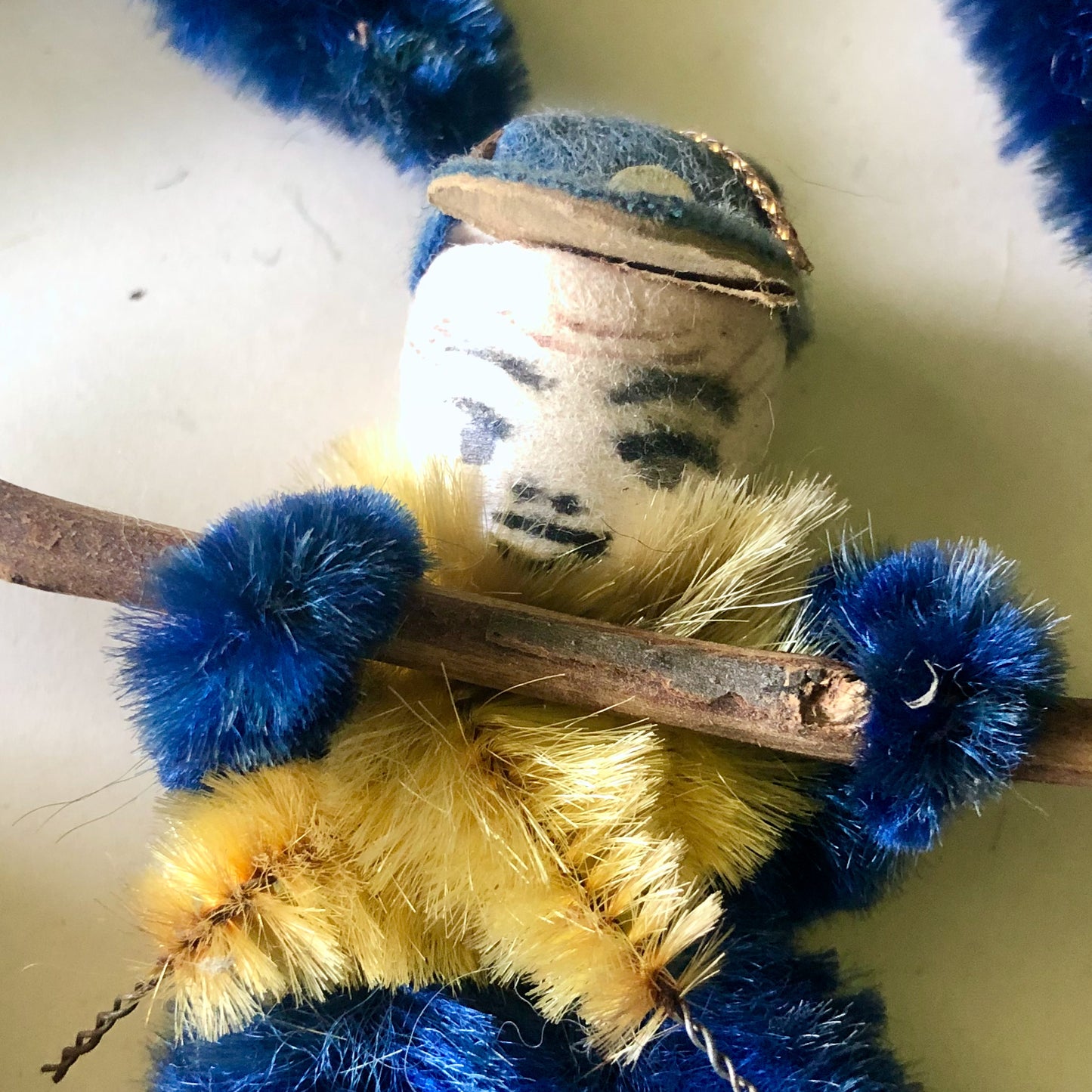 Vintage Chenille Pipe Cleaner Boy Scout Ornaments (c.1950s)