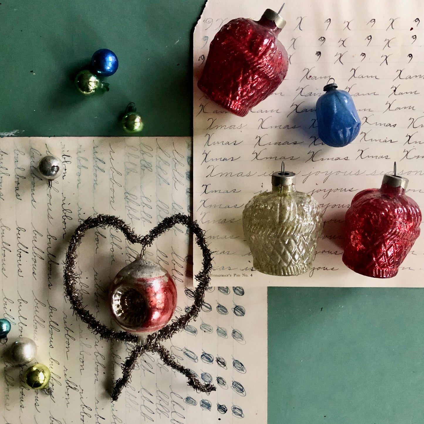 Early Antique Christmas Ornament Grouping (c.1900s)