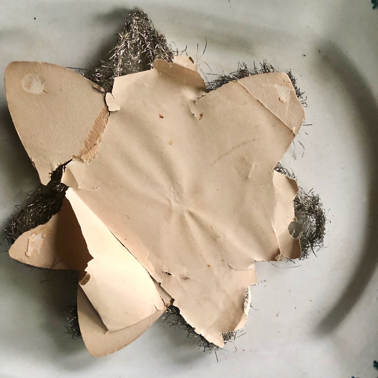 Antique German Tinsel and Paper Star Ornament (c.1900s)