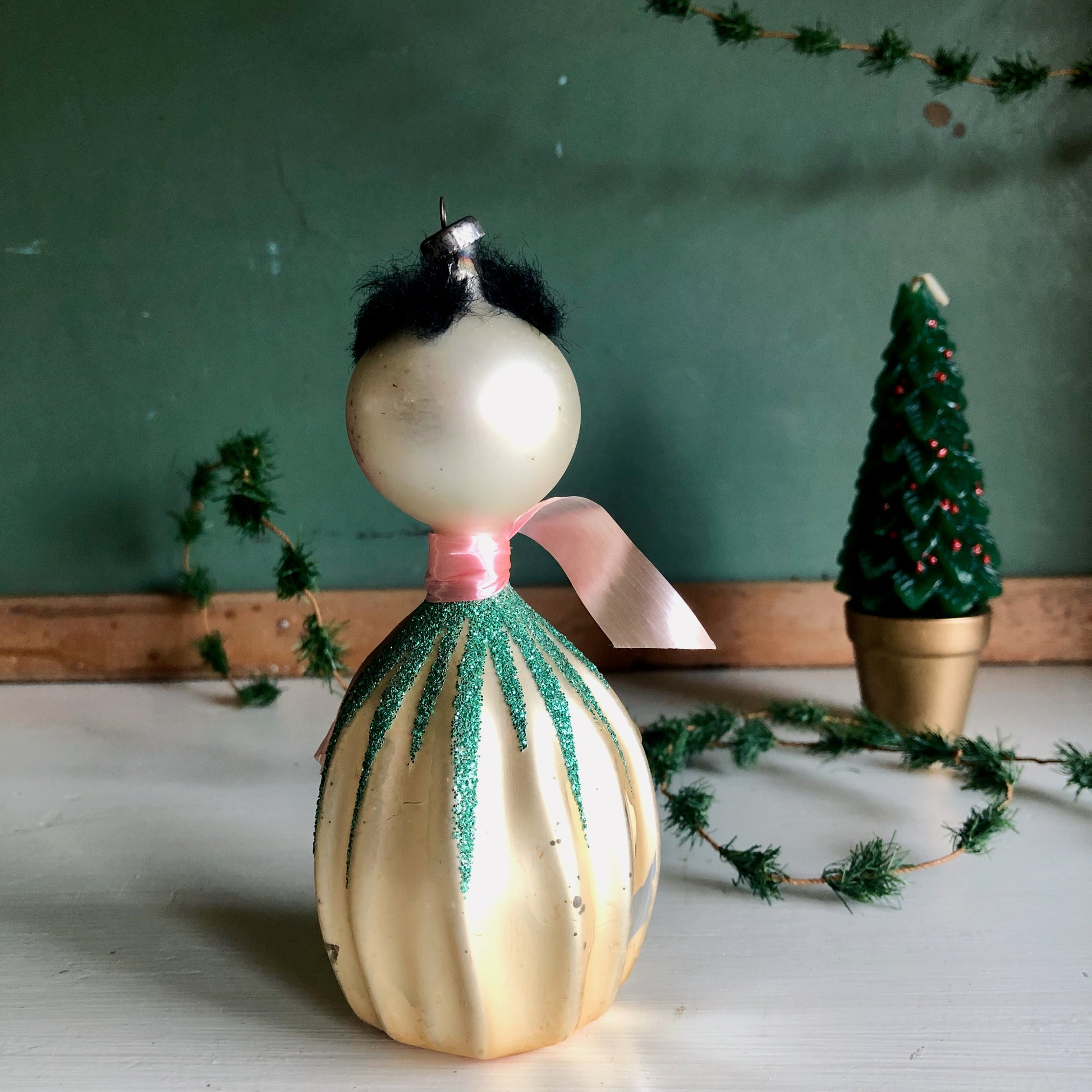 De Carlini Italian Blown Glass Clown Ornament (c.1960s)