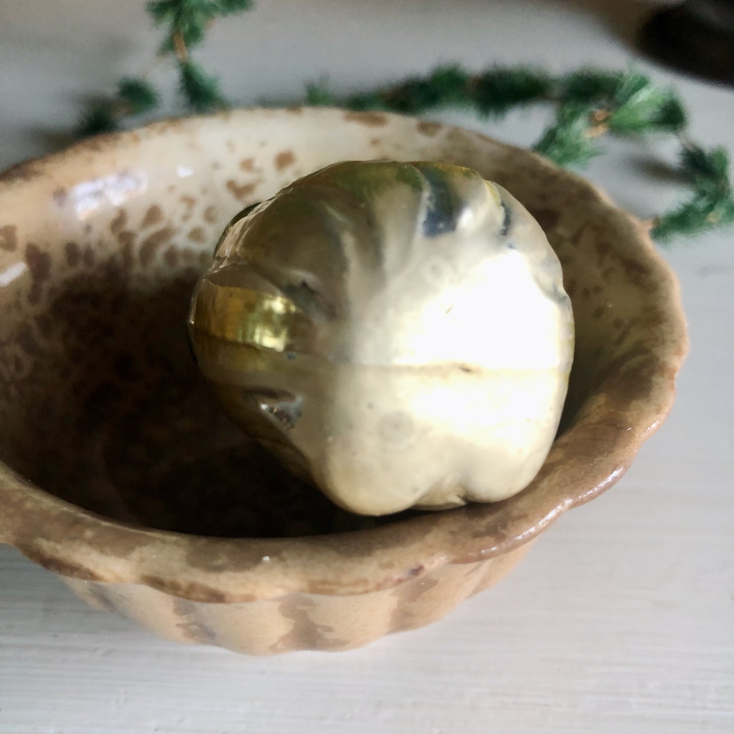 Vintage Ear of Corn Figural Ornament From Austria (c.1900s)