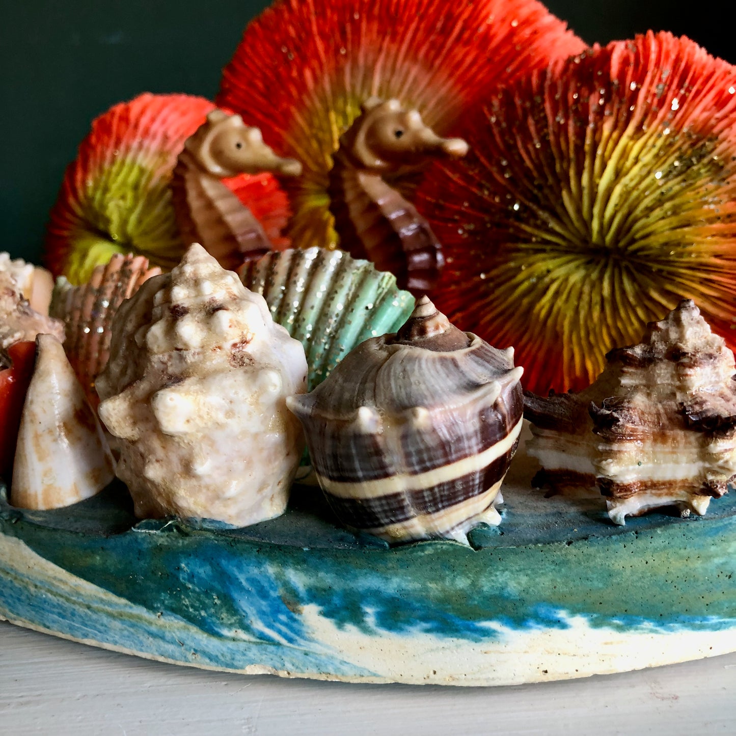 Old Florida Souvenir Sea Shell Lamp (c.1950s)