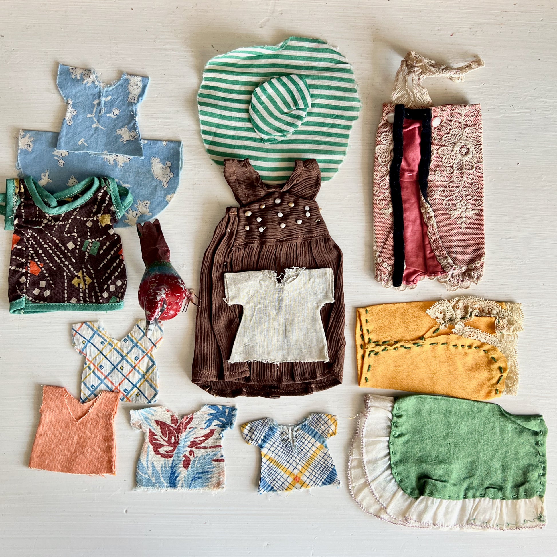 Primitive Handmade Doll Clothes (c.1930s)