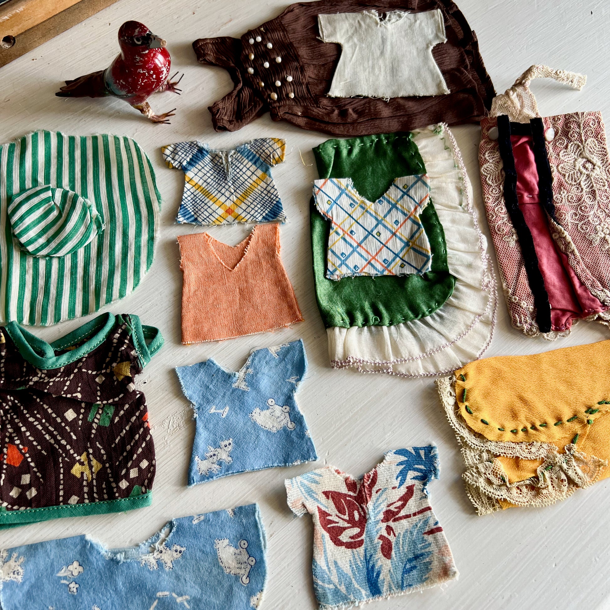Primitive Handmade Doll Clothes (c.1930s)