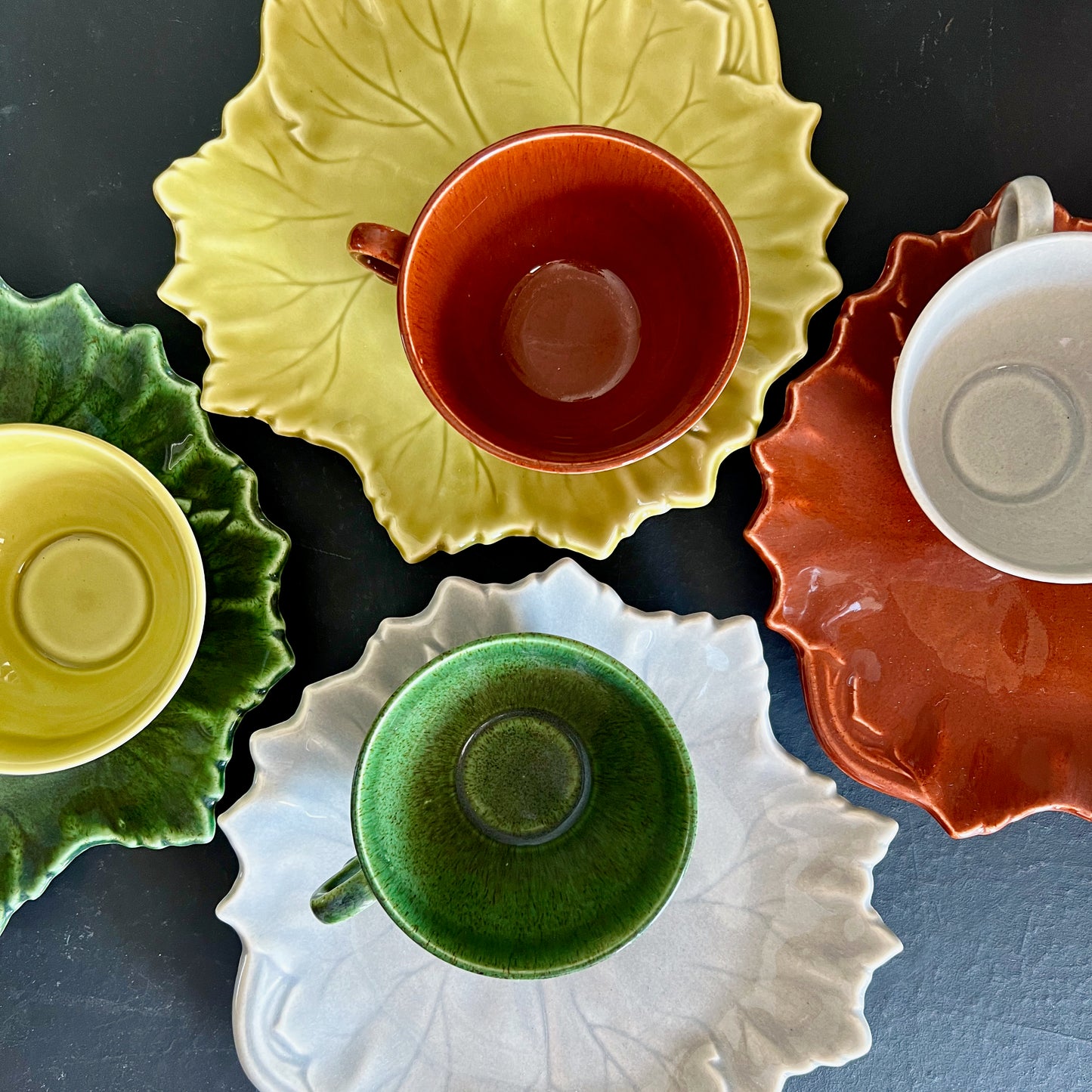 Steunbenville Pottery Vintage Luncheon Set (c.1950s)
