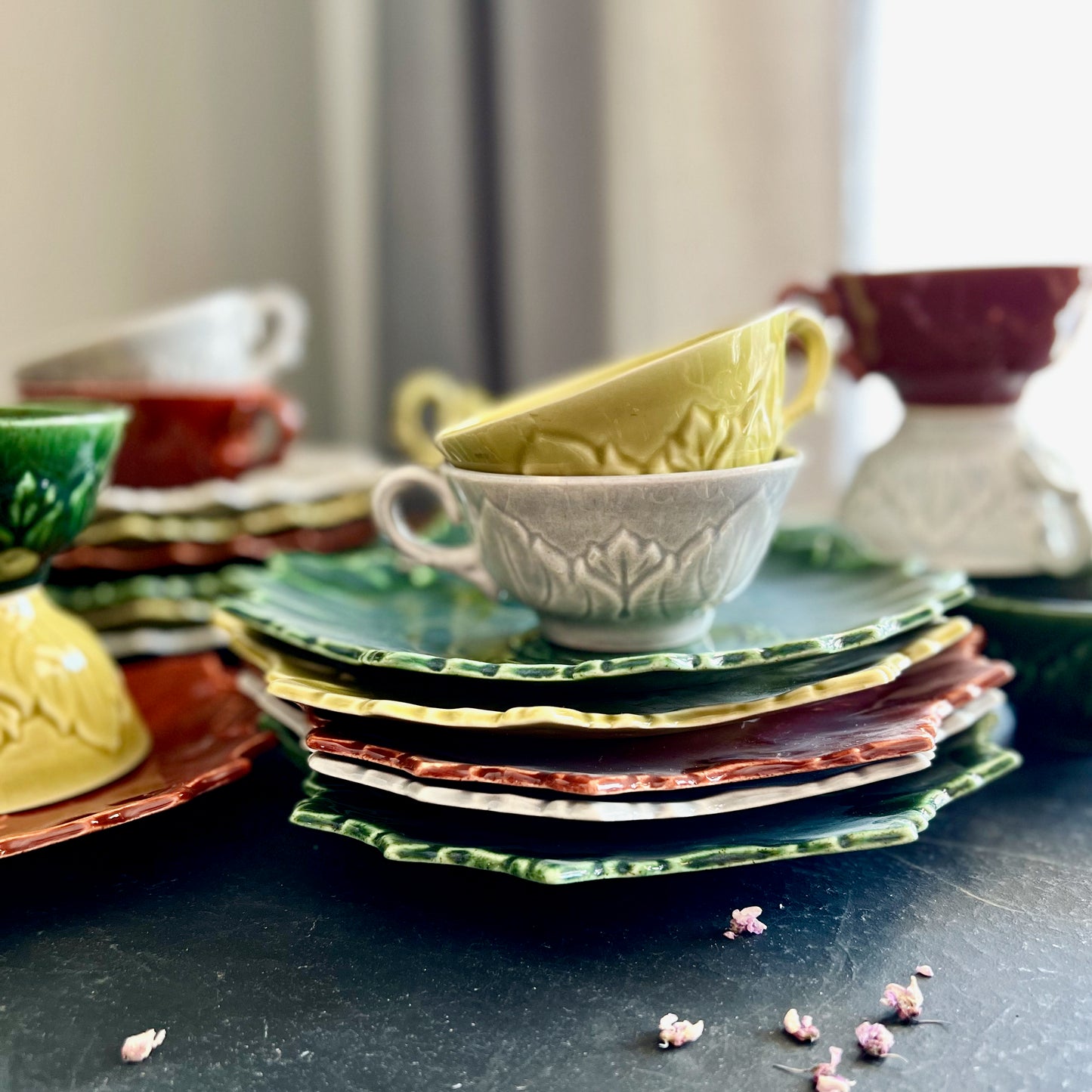 Steunbenville Pottery Vintage Luncheon Set (c.1950s)