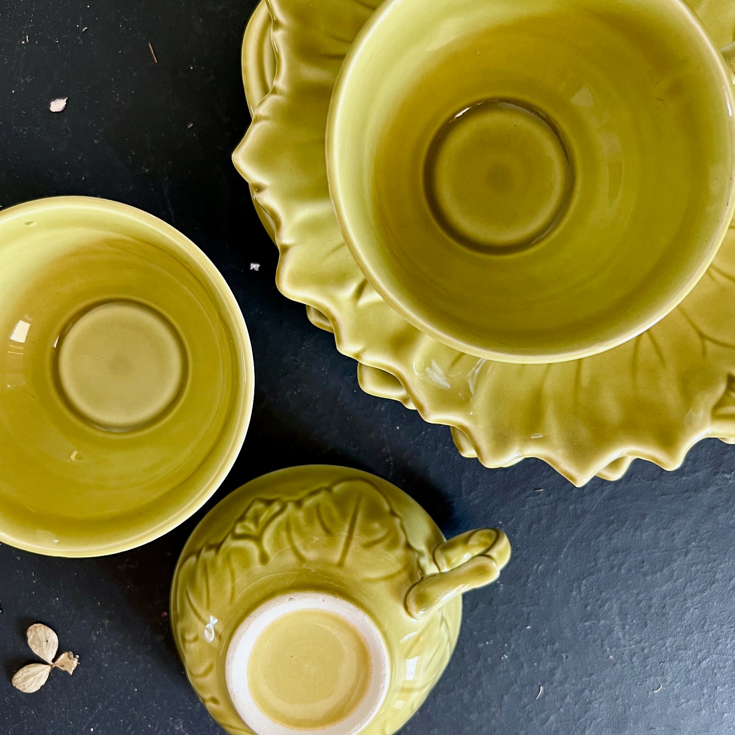 Steunbenville Pottery Vintage Luncheon Set (c.1950s)