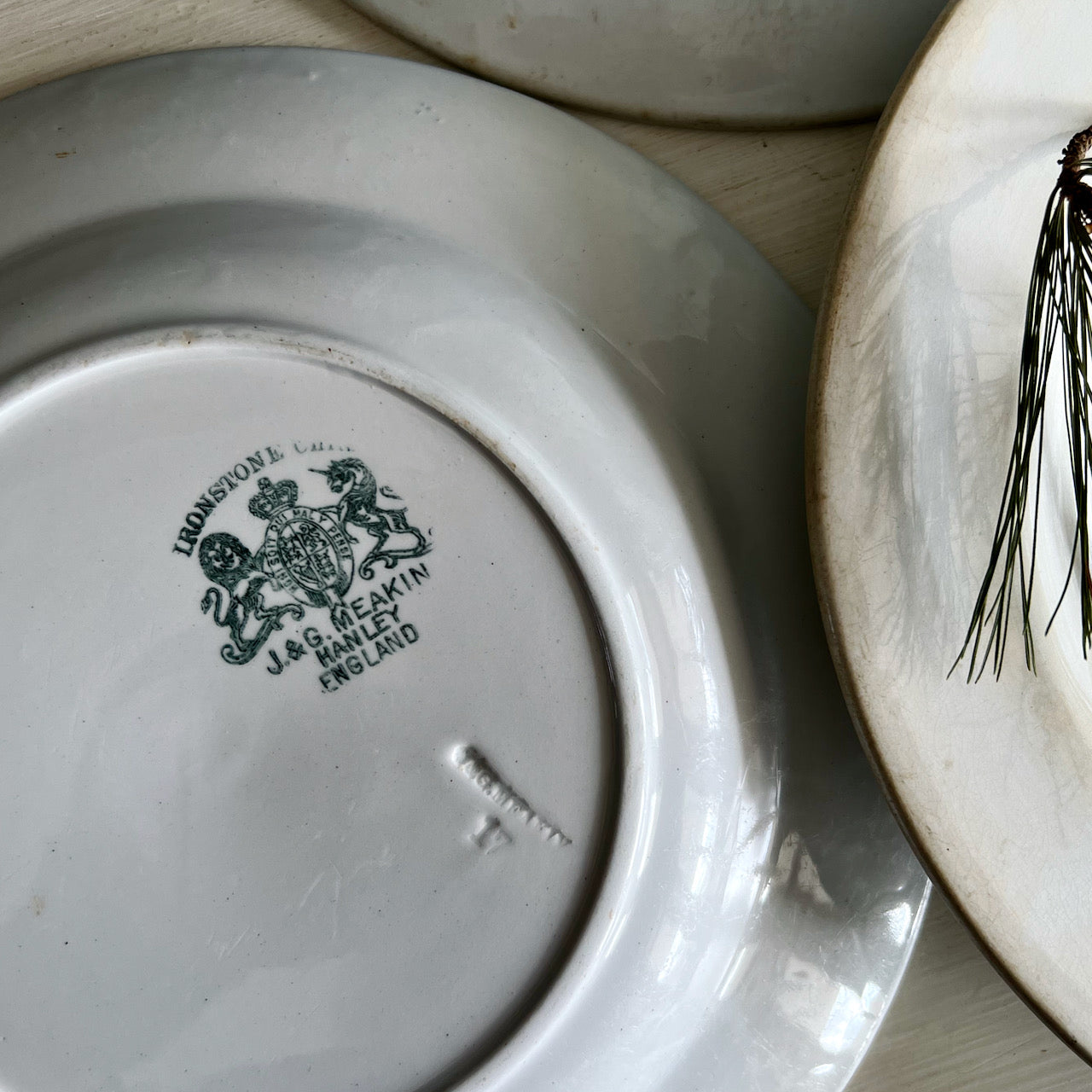 J & G Meakin Shallow Ironstone Bowls, Set of 4 (c.1900s)