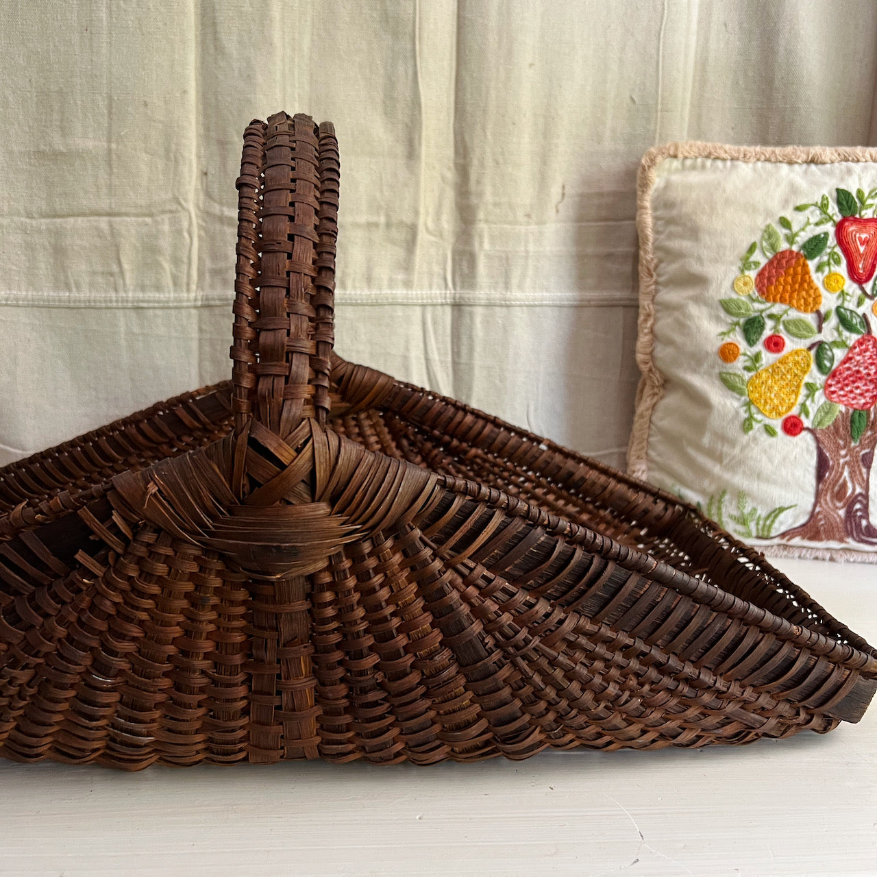 Reserved for Heidi - Handmade Antique Basket