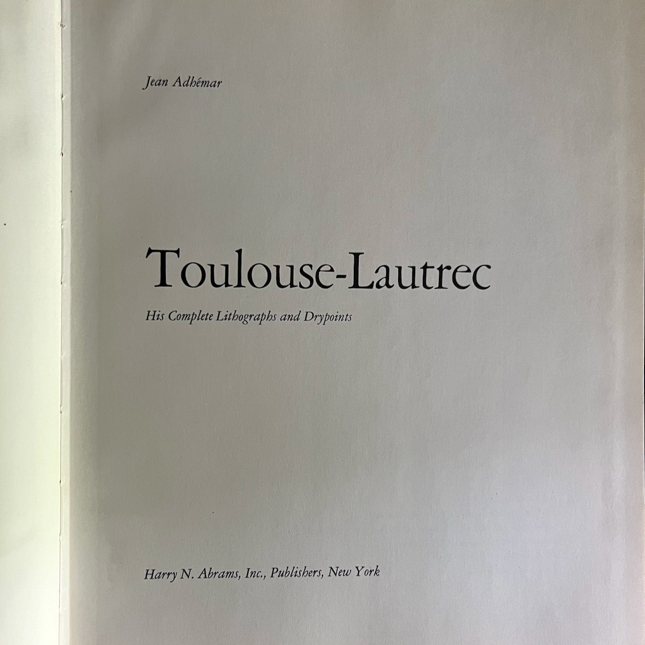Toulouse-Lautrec Vintage Art Book by Jean Adhemar (c.1960s)