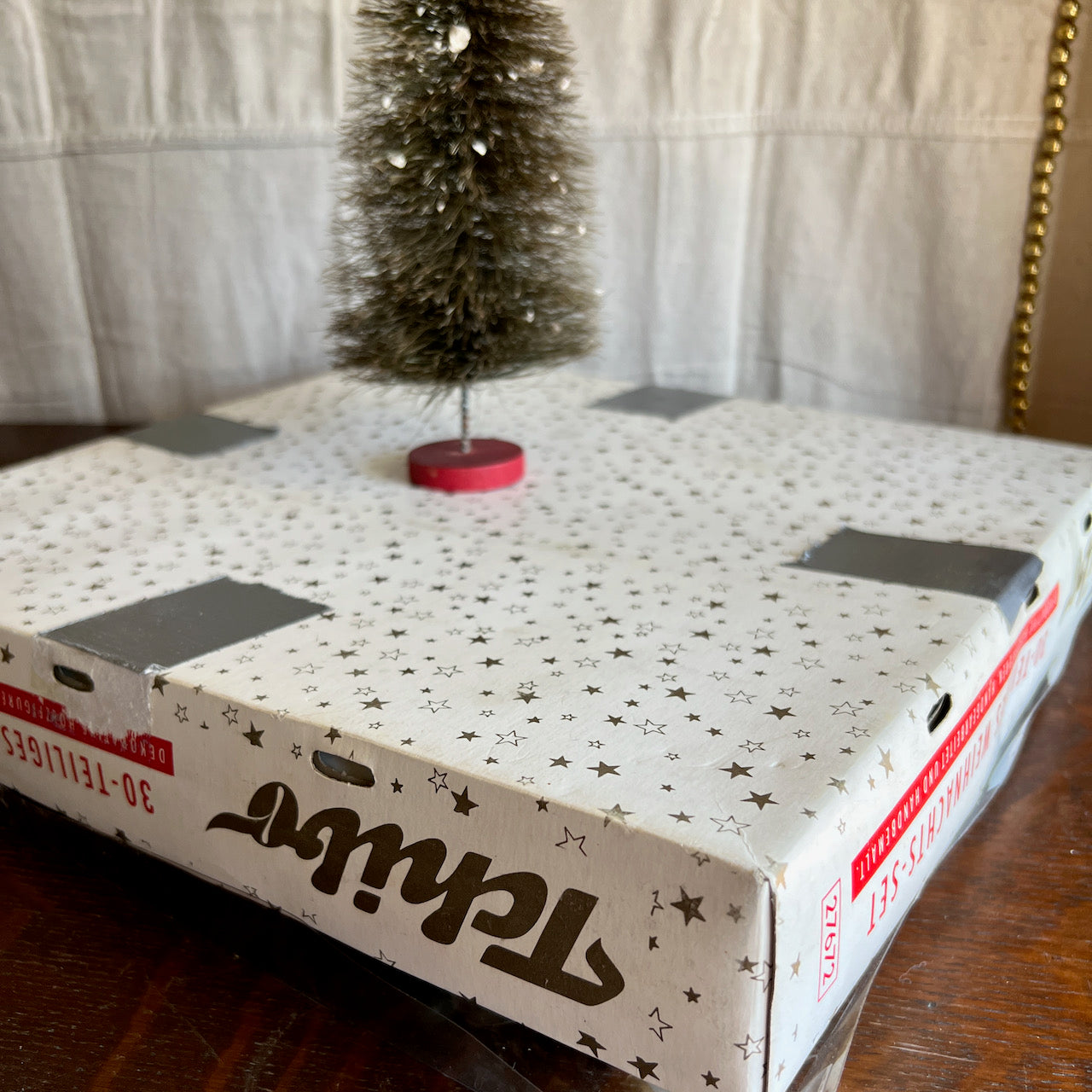 Set of 30 German Wooden Ornaments by Tchibo (c.1970s)