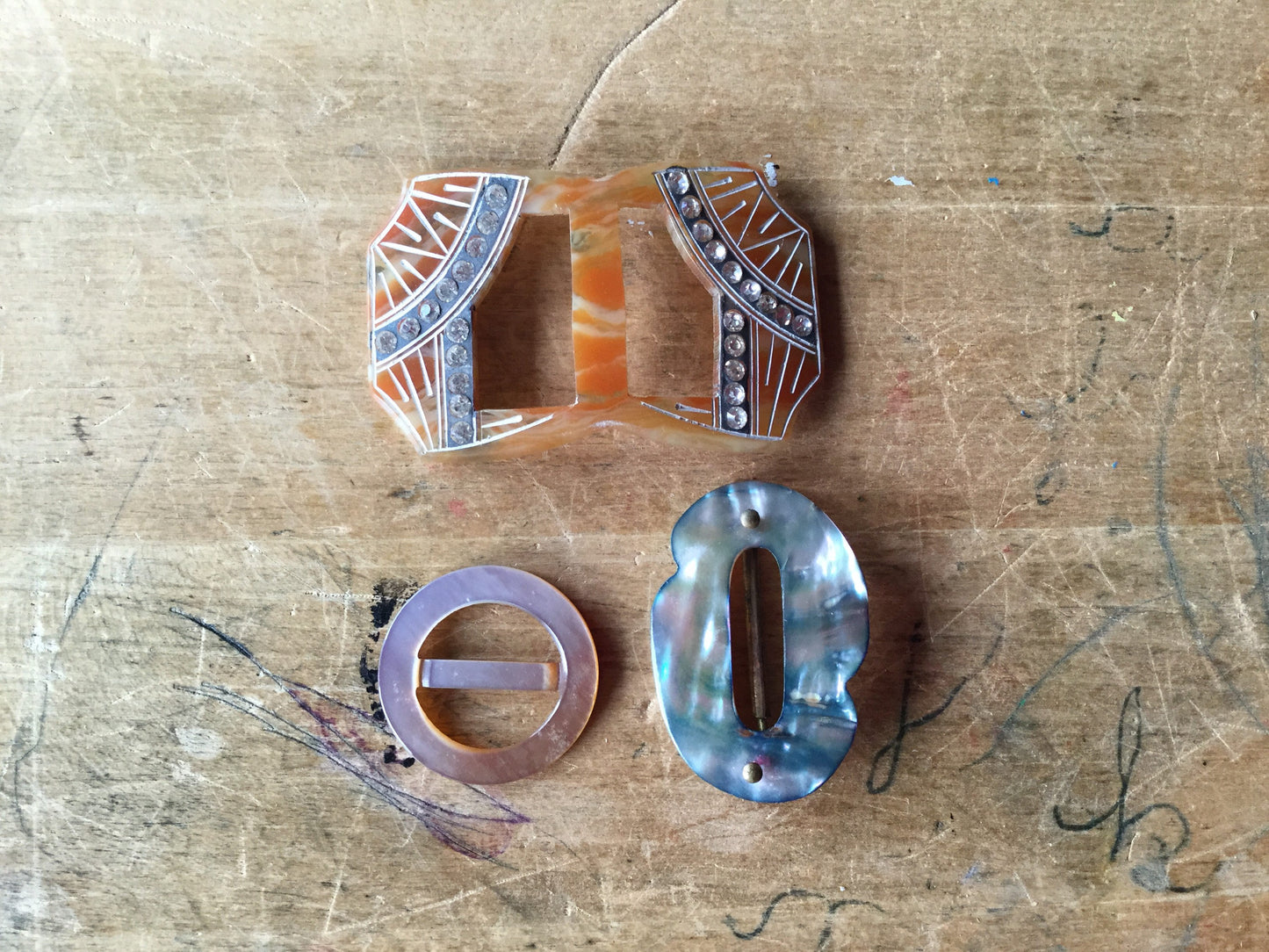 Vintage Art Deco Belt Buckles