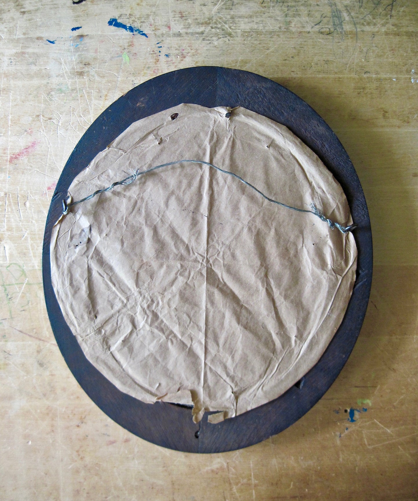 Old Photo of Woman in Mahogany Frame (c.1800s)