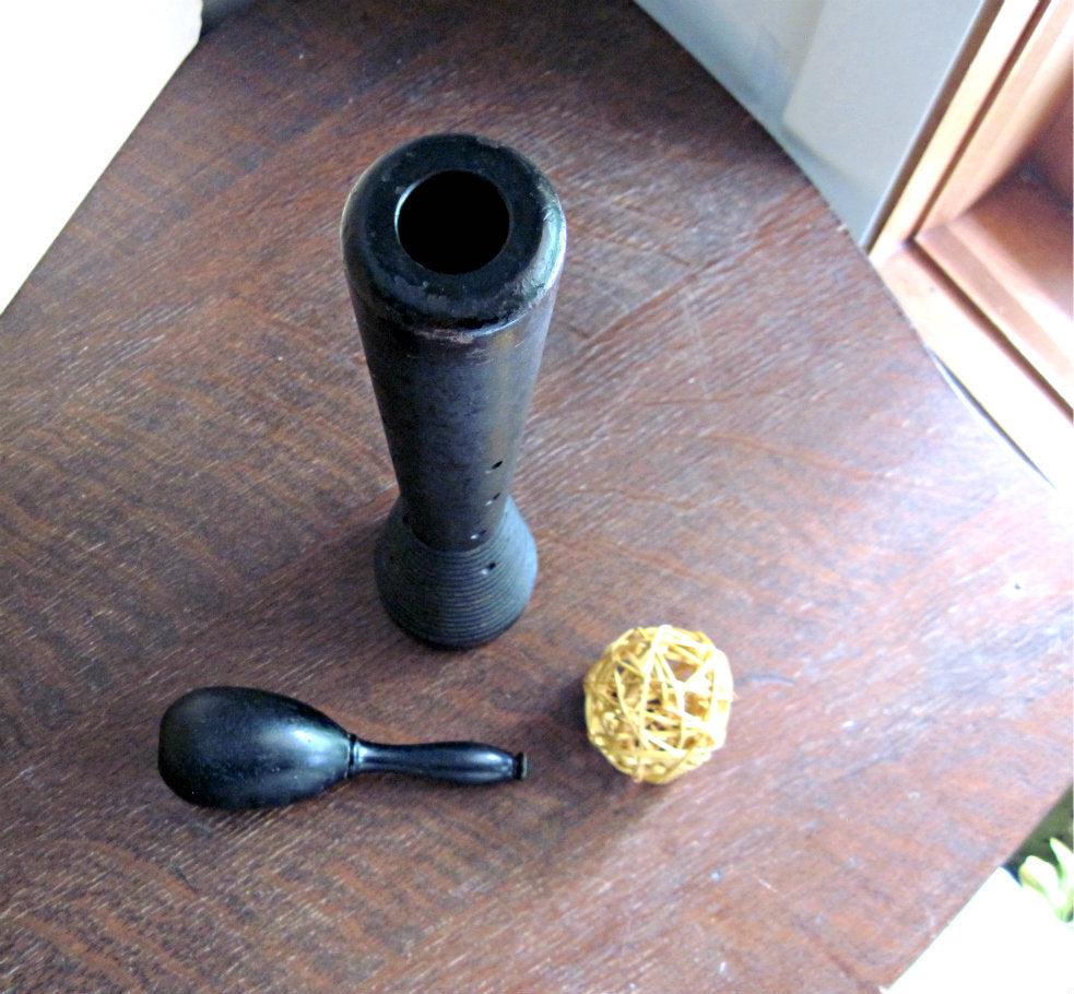 Vintage Wooden Yarn Spool Bobbin and Sock Darner