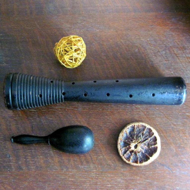 Vintage Wooden Yarn Spool Bobbin and Sock Darner