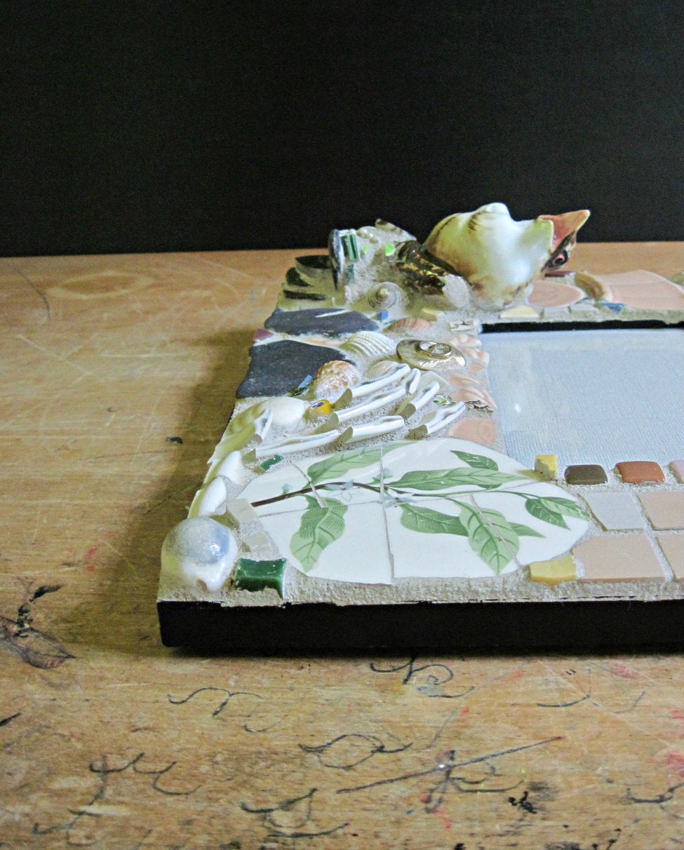 Upcycled Woodland Mosaic Picture Frame
