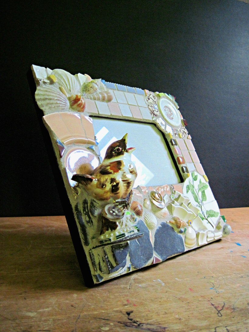 Upcycled Woodland Mosaic Picture Frame
