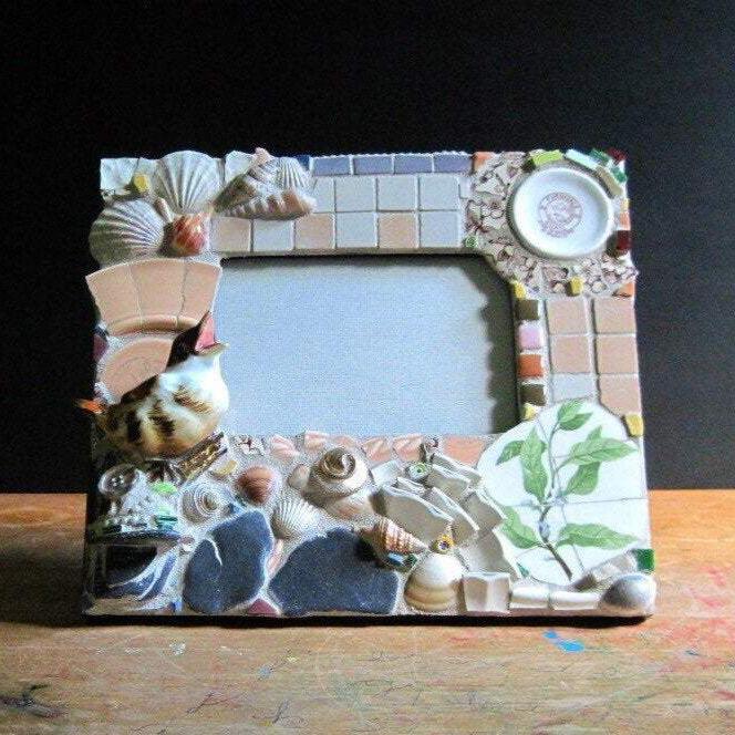 Upcycled Woodland Mosaic Picture Frame