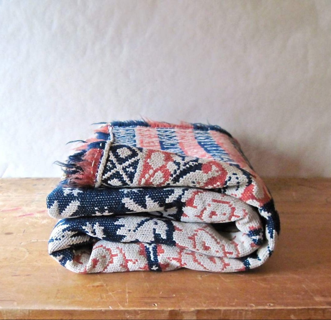 Antique Ohio Wool Coverlet (c.1800s)