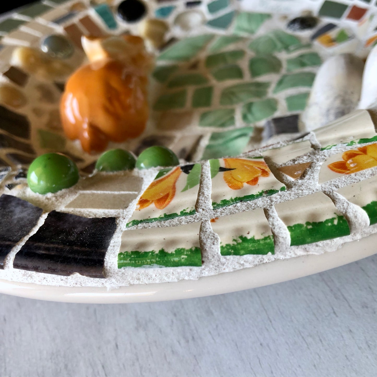 Handmade Mosaic Art Bunny Bowl