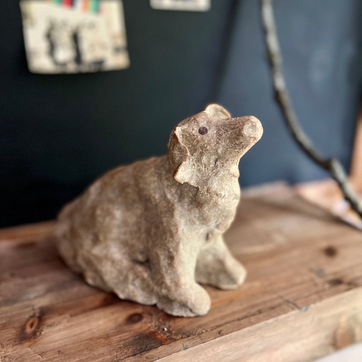 Vintage Hand Crafted Pottery Dog