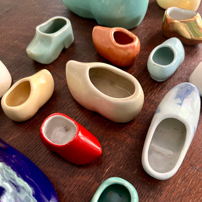 Vintage Ceramic Dutch Clog Shoes