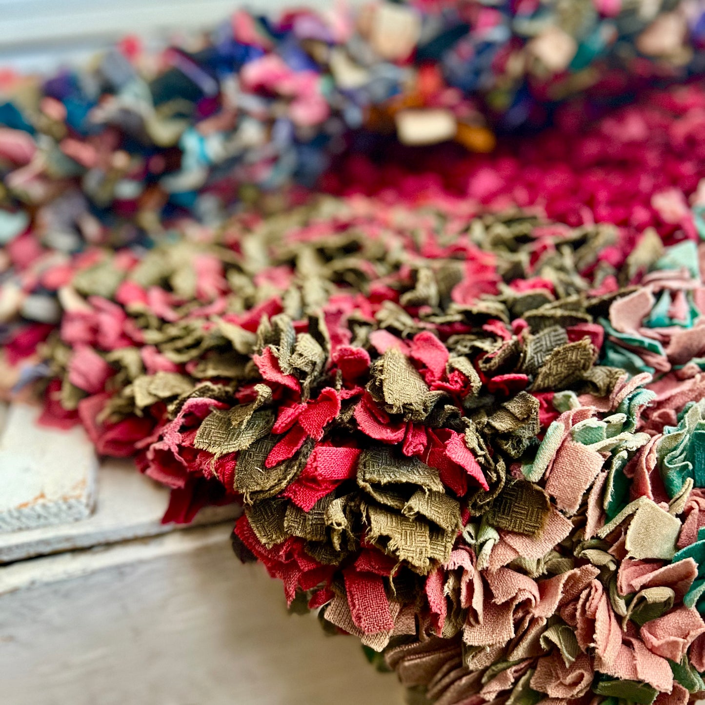 Antique Shaker Confetti Rug, c.1900