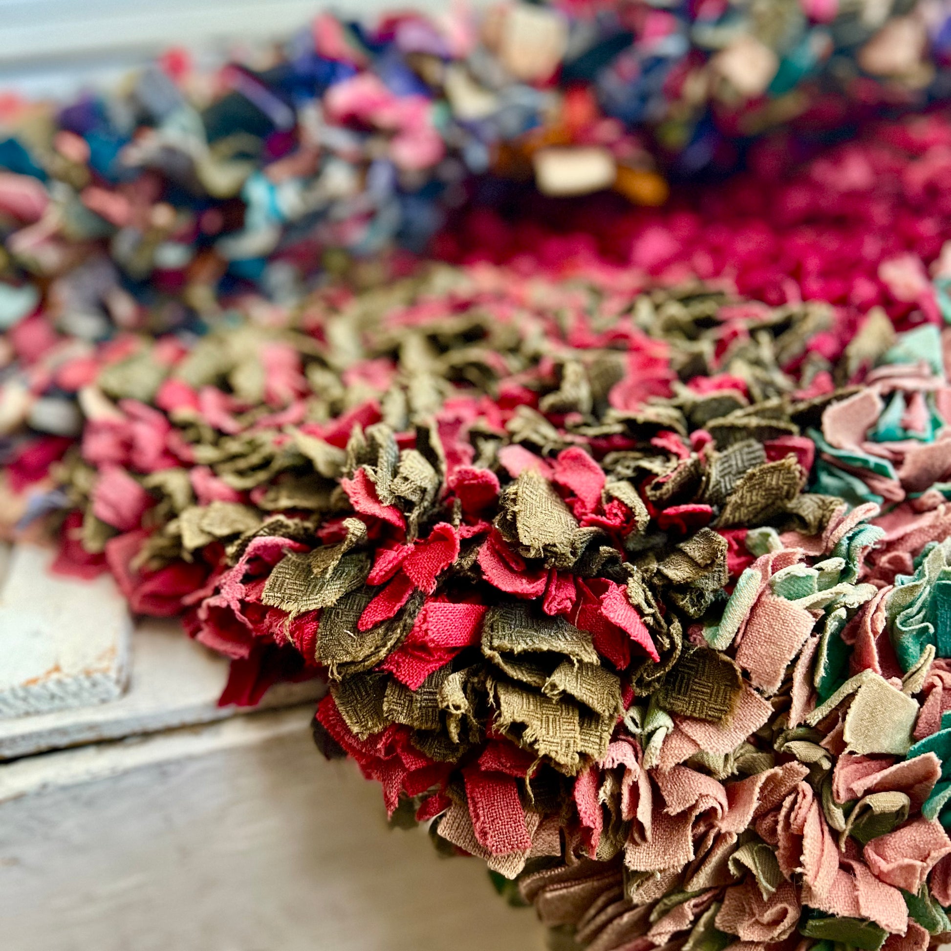Antique Shaker Confetti Rug, c.1900